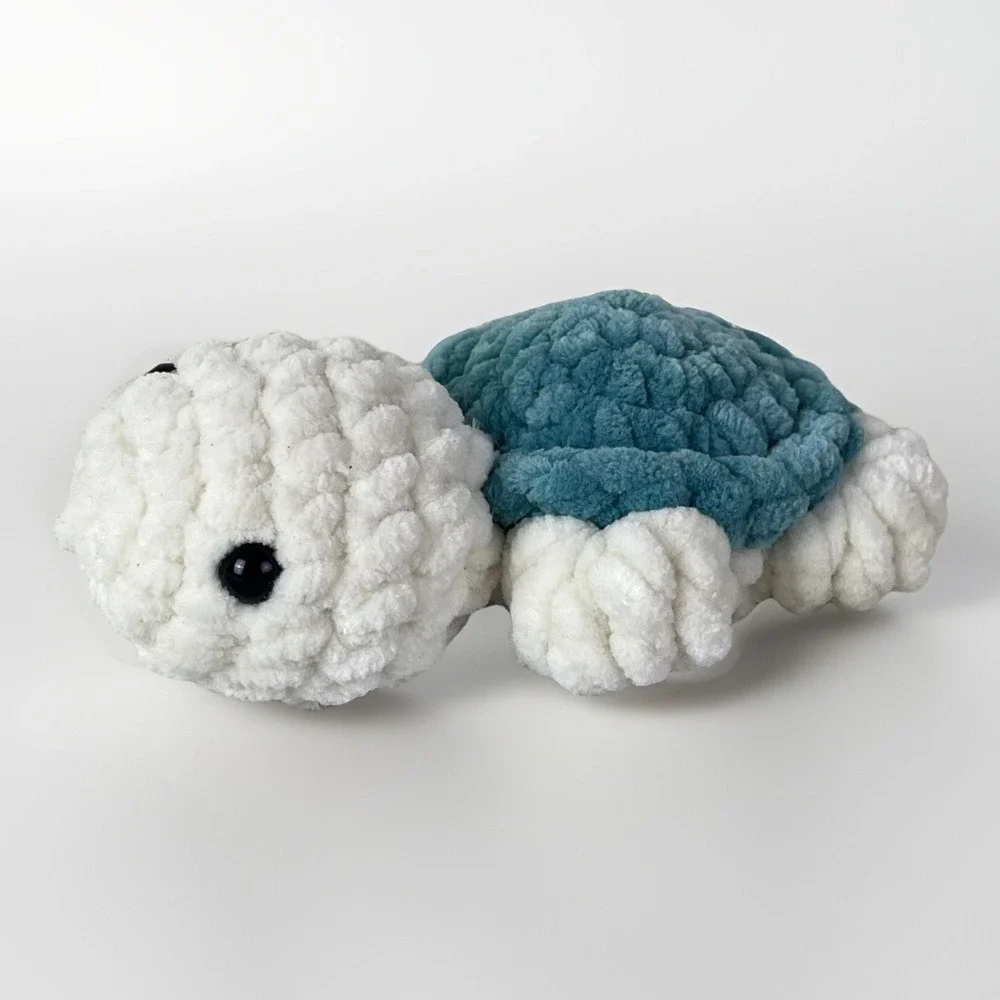 Crochet Mini Turtle Hand-made Plush Stuffy Animal Soft Yarn Sea Life Baby Green